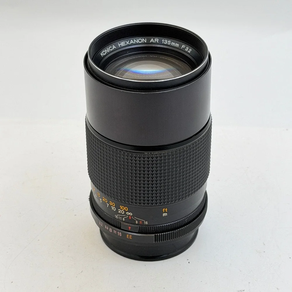 Konica Hexanon AR 135mm f3.2 Telephoto Prime Lens with Case Japan 7384263
